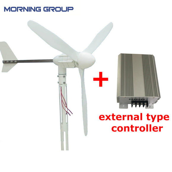 S-800 24V 48V 3 Blades 600W Small Wind Driven Energy Turbine Generator External Type Controller For Wind System Use In Boats